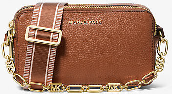 Buy Michael Kors Jet Set Small Pebbled Leather Double Zip Camera Bag -  Luggage