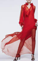 Thumbnail for your product : Lanvin Ruffled Collar Long Sleeve Gown