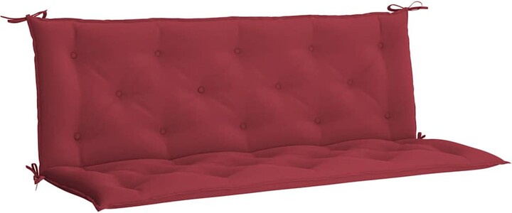 Garden Bench Cushion Wine Red 59.1"x(19.7"+19.7")x2.8" Oxford Fabric