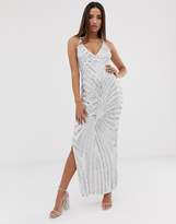 Thumbnail for your product : Club L London patterned sequin maxi dress