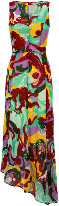 La DoubleJ Pina Printed Silk-Blend Dress