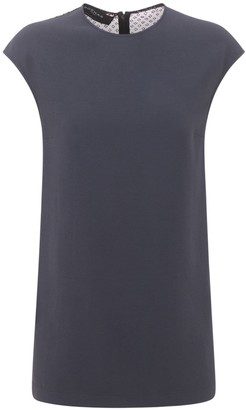 Rochas Cady Top W/ Contrast Lace