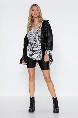 Nasty Gal What It Snakes Oversized Shirt
