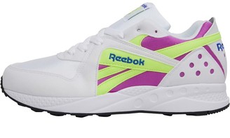 Reebok Classics Pyro Trainers White/Vicious Violet/Neon Yellow/Crushed Cobalt