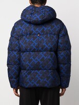 Thumbnail for your product : Tommy Hilfiger Monogram-Print Zip-Up Padded Jacket
