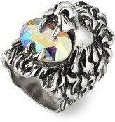 Thumbnail for your product : Gucci Lion head ring with crystal