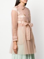 Thumbnail for your product : RED Valentino point d'Esprit tulle trench coat