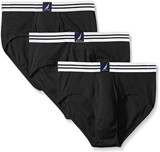 Nautica mens 3-pack Cotton Fly-front Brief