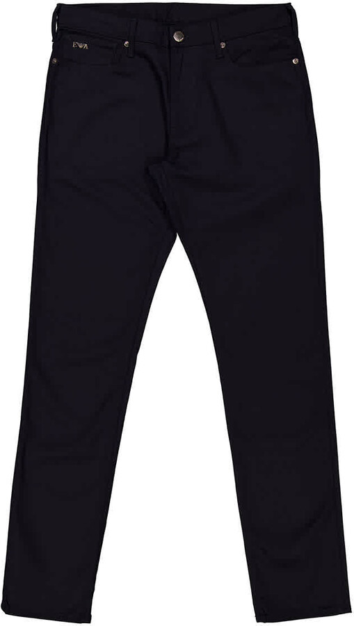 Emporio Armani J06 Stretch-Twill Slim-Fit Trousers, Waist Size 30"
