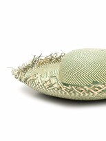 Thumbnail for your product : Borsalino Pamela frayed straw hat