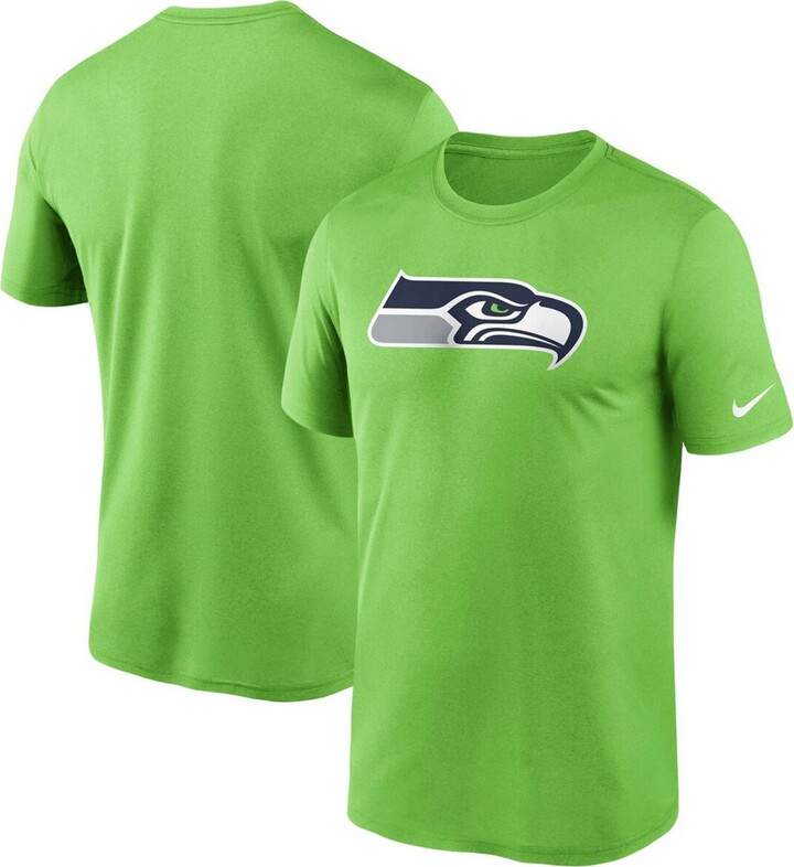 Nike Men's Neon Green Seattle Seahawks Logo Essential Legend Performance T- Shirt - ShopStyle