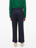 Thumbnail for your product : Sies Marjan Andy Belted High-rise Twill Trousers - Navy