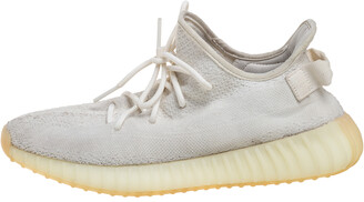 Yeezy Cream Cotton Knit Boost 350 V2 Triple White Sneakers Size 44