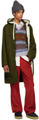Acne Studios Green Wool Duffle Coat