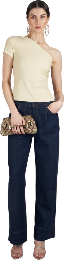 Helmut Lang Vintage 1996 Leather One Shoulder Top