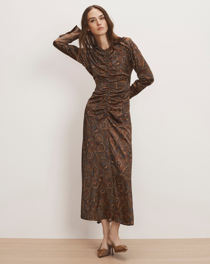 Irma Stretch-Silk Midi Dress