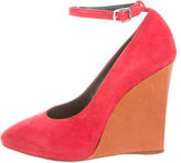 Thumbnail for your product : Celine Suede Pointed-Toe Wedges