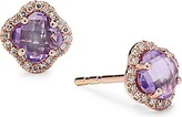 Thumbnail for your product : Effy 14K Rose Gold, Diamond & Pink Amethyst Stud Earrings