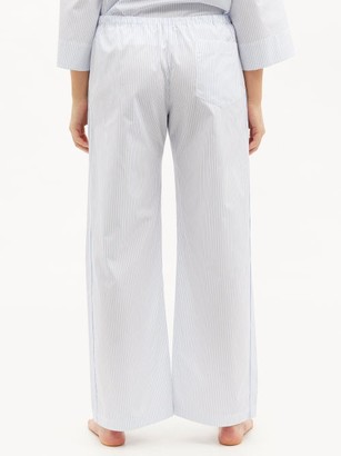 ROSSELL ENGLAND Drawstring-waist Striped Cotton Pyjama Trousers - Blue Stripe