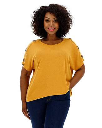 Apricot Button Sleeve Top