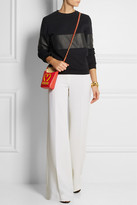 Thumbnail for your product : Moschino Embroidered leather shoulder bag