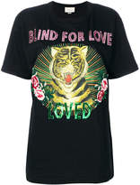 Thumbnail for your product : Gucci Blind for Love tiger print T-shirt