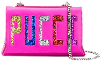 Emilio Pucci Pucci glitter shoulder bag - women - Calf Leather/PVC - One Size