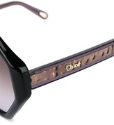 Thumbnail for your product : Chloé Willow geometric-frame sunglasses