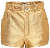 Thumbnail for your product : Saint Laurent Metallic leather shorts