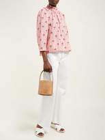 Thumbnail for your product : Sea Ruffled Floral-print Cotton Blouse - Womens - Pink Multi