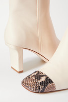 Thumbnail for your product : AEYDĒ aeyde - Belle Snake-effect And Smooth Leather Ankle Boots