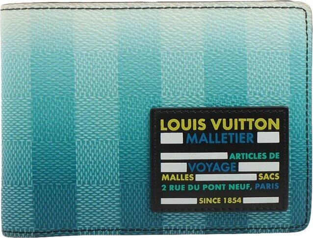 Pre-owned Louis Vuitton Porte Monnaie Rond Blue Canvas Wallet ()