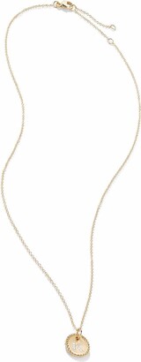 David Yurman 18kt yellow gold K Initial Charm diamond necklace