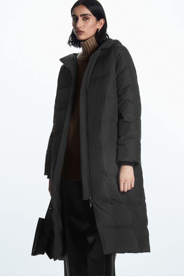 COS Recycled-Down Longline Puffer Coat - ShopStyle