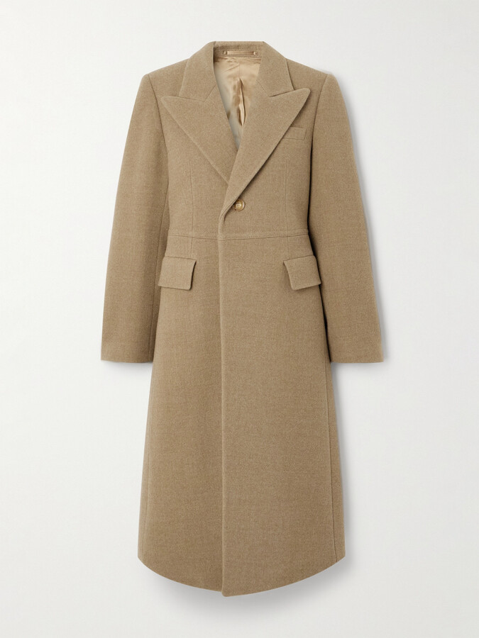 Burberry Wool And Silk-blend Coat - Neutrals