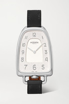 Thumbnail for your product : HERMÈS TIMEPIECES Galop D'hermes 26mm Medium Stainless Steel And Leather Watch - Silver