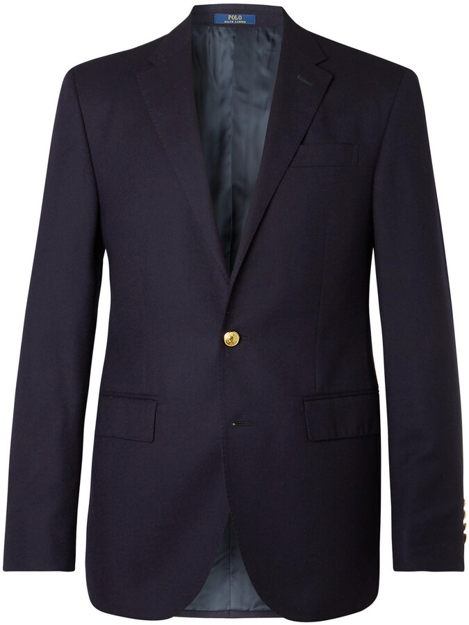 Navy Blazer Gold Buttons Mens / Adolfo Mens Navy Blue Blazer Sport Coat