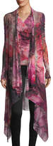 Thumbnail for your product : Fuzzi Floral-Print Draped Tulle Cardigan