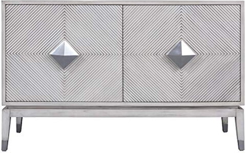 Yosemite Home Decor Blanco Accra Cabinet Nickel