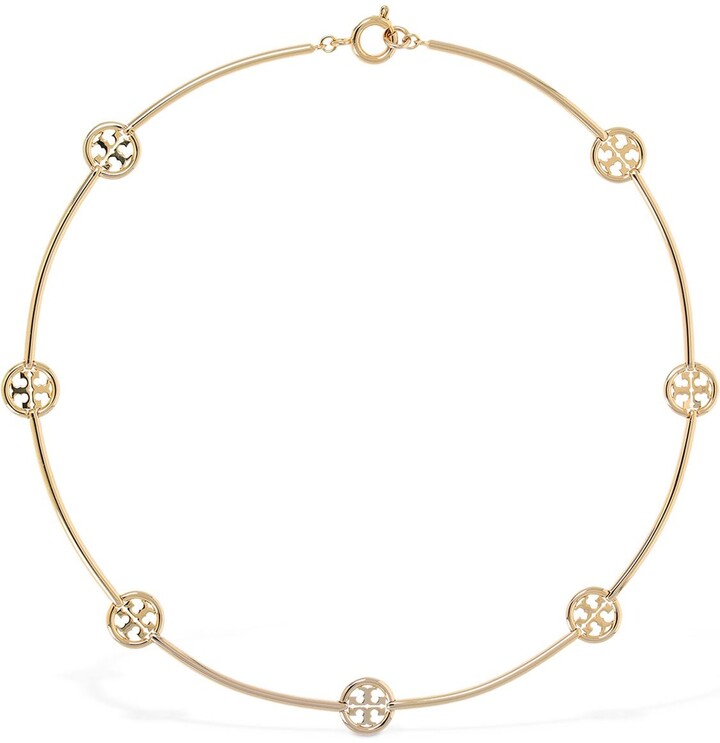 Tory Burch | Jewelry | Tory Burch Miller Pav Logo Pendant Necklace In Gold  Brand New | Poshmark