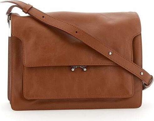 Save 42% Womens Mens Bags Mens Tote bags Marni Leather Trunk Shoulder Bag in Brown 