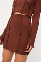 Thumbnail for your product : Nasty Gal Womens Petite Seam Detail High Waisted Mini Skirt