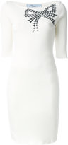 Blumarine - robe cintrée brodée de sequins - women - Polyamide/Viscose - 38
