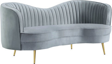 Everly Quinn Gold Upholstered Loveseat