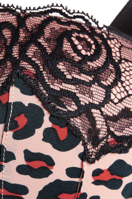 Stella McCartney Ellie Leaping lace, mesh and stretch-silk contour bra