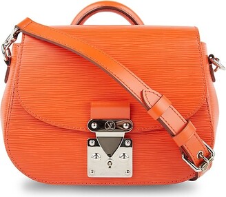 LOUIS VUITTON Orange Monogram Empreinte Leather Bagatelle Shoulder Bag