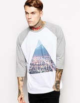 Thumbnail for your product : ASOS Oversized 3/4 Sleeve T-Shirt With Tokyo Print