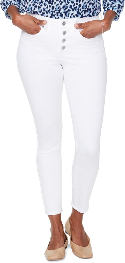 nydj white ankle jeans
