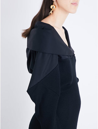 Chalayan Off-the-shoulder wool gown