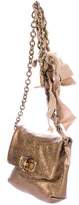 Thumbnail for your product : Lanvin Metallic Embossed Leather Shoulder Bag